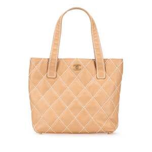 Chanel Surpique Tote Quilted Leather #214893C14B
